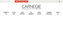 Tablet Screenshot of carnegiemuseums.org